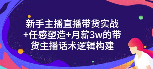 新手主播直播带货实战+信任感塑造+月薪3w的带货主播话术逻辑构建-62网赚