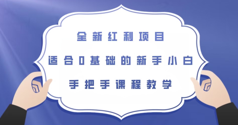 全新红利项目，适合0基础的新手小白，手把手课程教学【揭秘】-62创业网