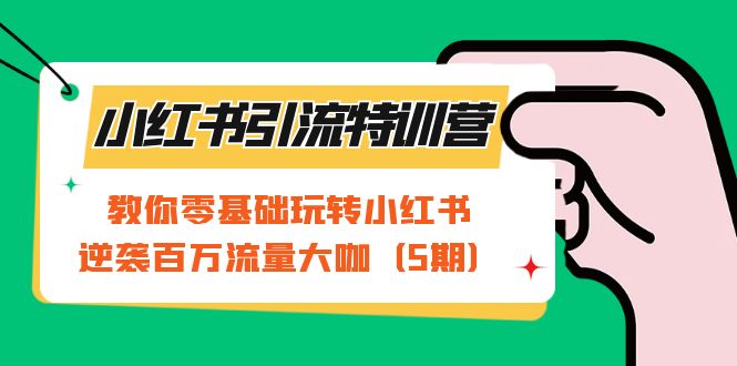 小红书引流特训营-第5期：教你零基础玩转小红书，逆袭百万流量大咖-62创业网