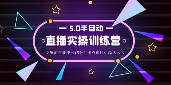 蚂蚁·5.0半自动直播2345打法，半自动爆流直播技术+5分钟卡点循环引爆话术-62创业网