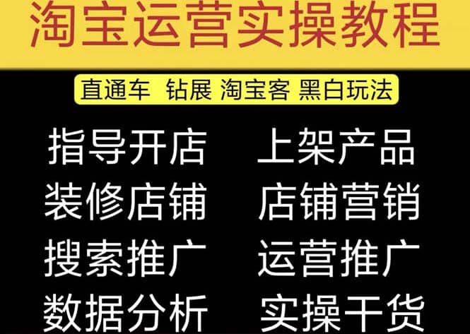 2023淘宝开店教程0基础到高级全套视频网店电商运营培训教学课程（2月更新）-62网赚