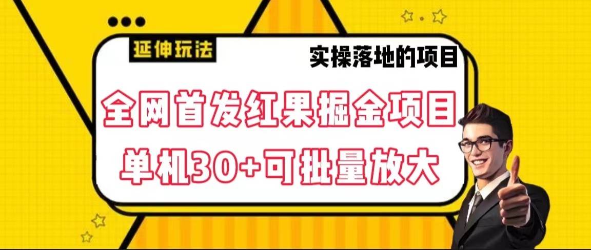 全网首发红果掘金项目，简单操作单机30＋可批量放大-62创业网