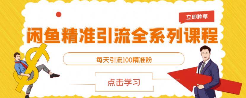 闲鱼精准引流全系列课程，每天引流100精准粉【视频课程】-62网赚