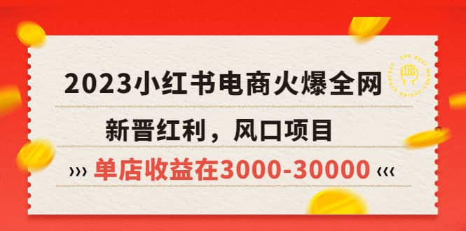 2023小红书电商火爆全网，新晋红利，风口项目，单店收益在3000-30000-62网赚