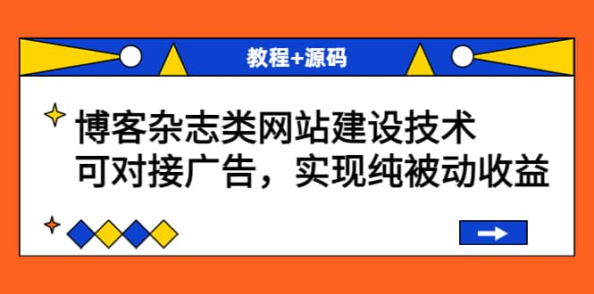 博客杂志类网站建设技术，可对接广告，实现纯被动收益（教程+源码）-62创业网