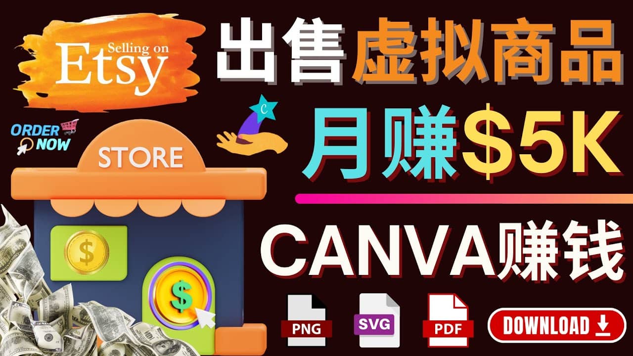 通过Etsy出售Canva模板，操作简单，收益高，月赚5000美元-62创业网