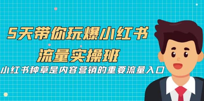 5天带你玩爆小红书流量实操班，小红书种草是内容营销的重要流量入口-62创业网