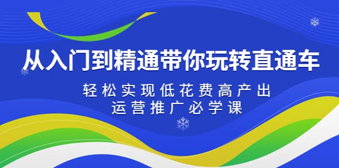 从入门到精通带你玩转直通车：轻松实现低花费高产出，35节运营推广必学课-62网赚