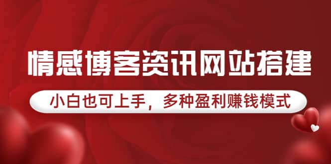 情感博客资讯网站搭建教学，小白也可上手，多种盈利赚钱模式（教程+源码）-62创业网