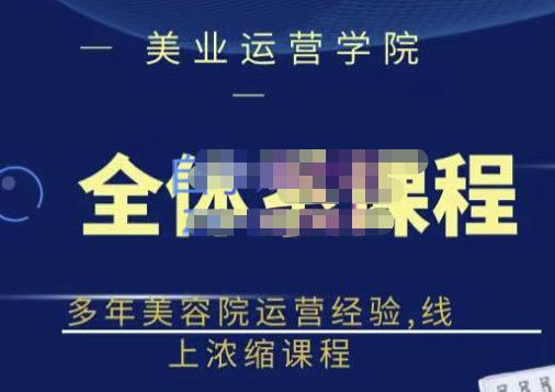 网红美容院全套营销落地课程，多年美容院运营经验，线上浓缩课程-62创业网