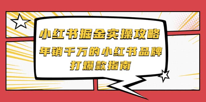 小红书掘金实操攻略，年销千万的小红书品牌打爆款指南-62网赚