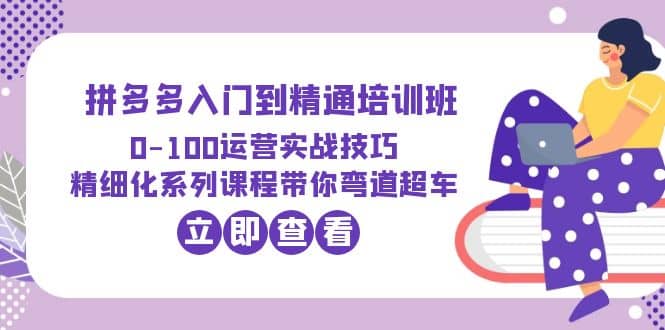 2023拼多多入门到精通培训班：0-100运营实战技巧 精细化系列课带你弯道超车-62创业网