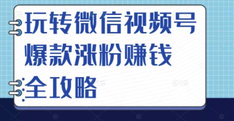 玩转微信视频号爆款涨粉赚钱全攻略，让你快速抓住流量风口，收获红利财富-62创业网