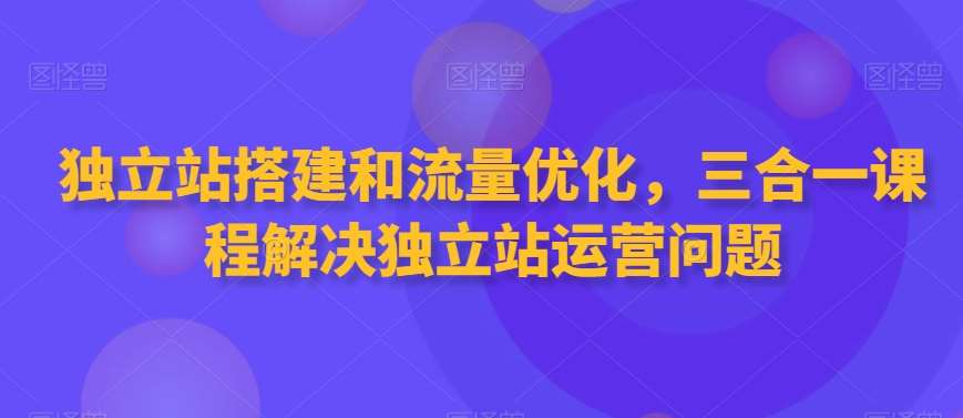 独立站搭建和流量优化，三合一课程解决独立站运营问题-62创业网