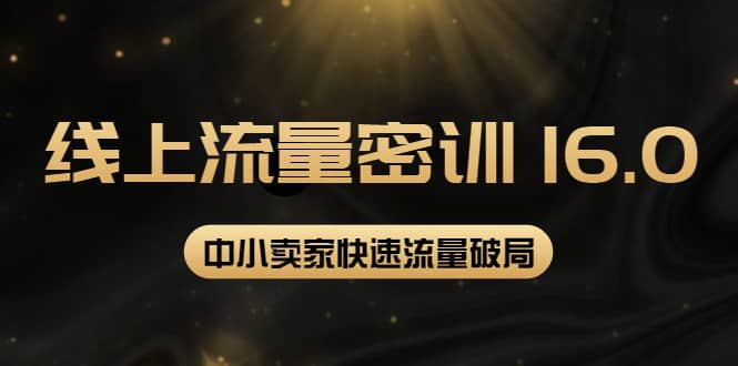 2022秋秋线上流量密训16.0：包含 暴力引流10W+中小卖家流量破局技巧 等等！-62网赚