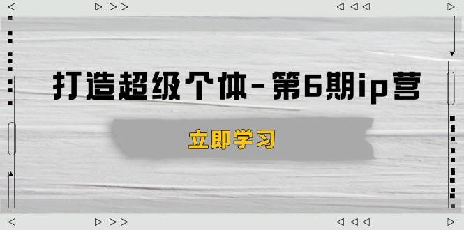 （14014期）打造 超级个体-第6期ip营：商业认知,产品设计,成交演练,解决知识变现难题-62创业网