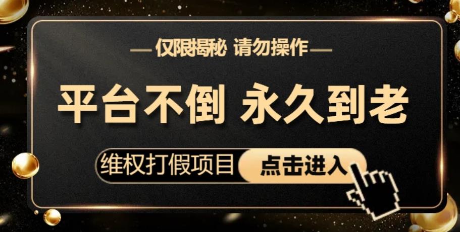 维权打假项目，电商平台不倒，项目长久到老，零投入，高回报，日入1000+（仅揭秘，勿操作）-62创业网