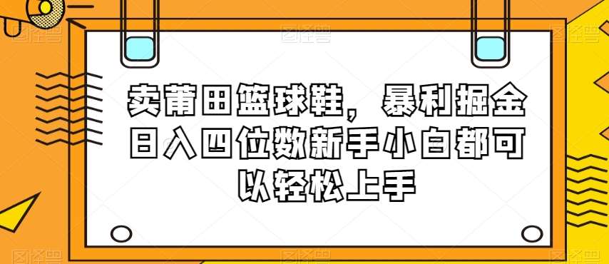 卖莆田篮球鞋，暴利掘金日入四位数新手小白都可以轻松上手【揭秘】-62创业网