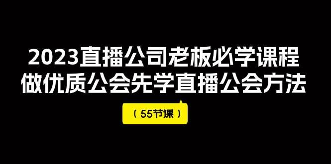 （7738期）2023直播公司老板必学课程，做优质公会先学直播公会方法（55节课）-62创业网