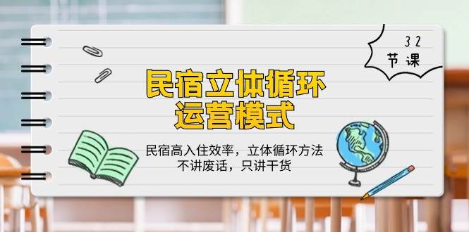 民宿立体循环运营模式：民宿高入住效率，立体循环方法，只讲干货（32节）-62创业网