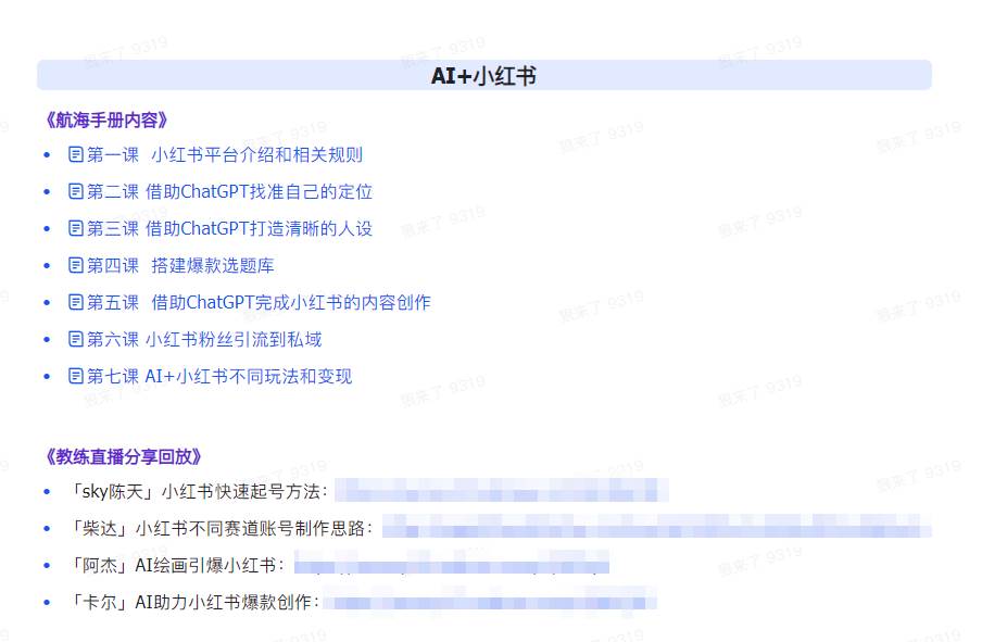 图片[3]-AI破局手册+教练分享合集：AI提示词/AI+小红书 /AI+公众号/AI+绘画/AI编程-62创业网