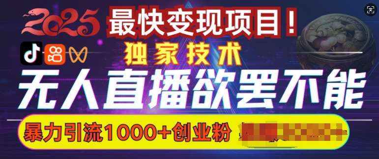 欲罢不能的无人直播引流，超暴力日引流1000+高质量精准创业粉-62创业网